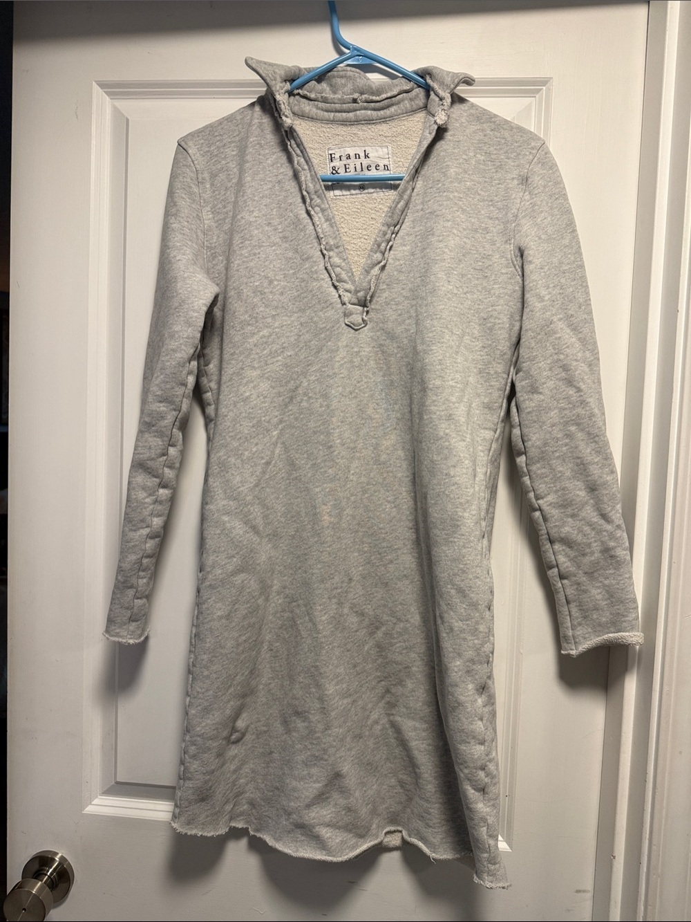 Frank & Eileen Heather Gray Hooded Sweatshirt Dress